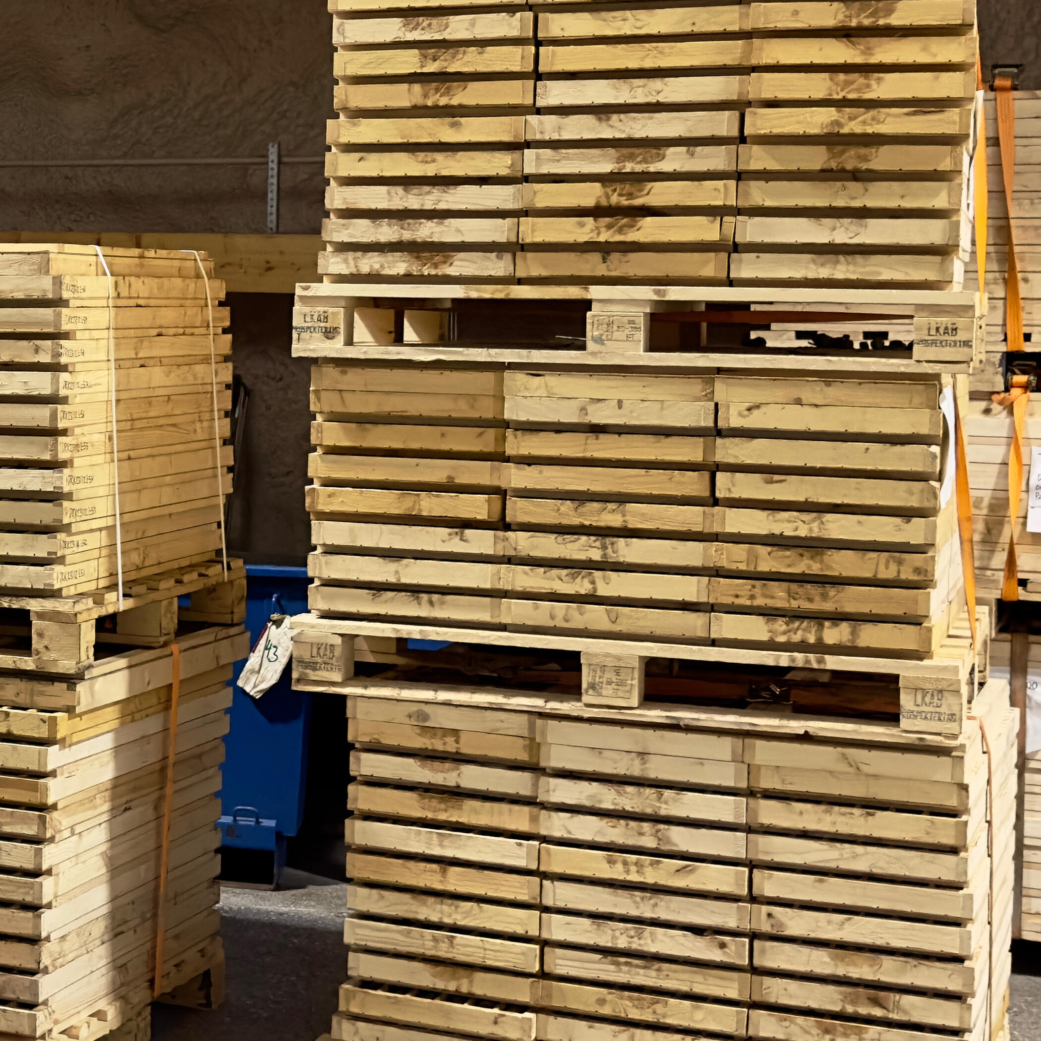 Stacked boxes of drillcore from LKAB ready to be logged.